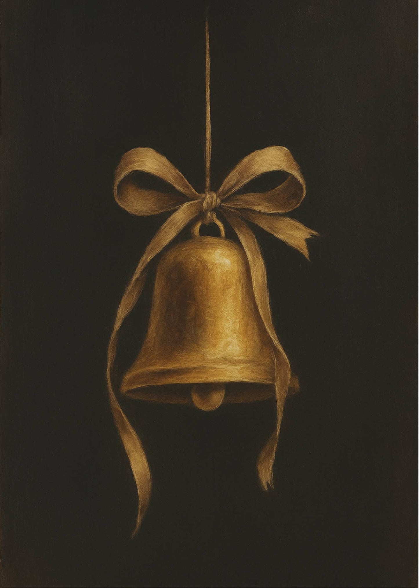 Gold Bell Holiday Print 11x14