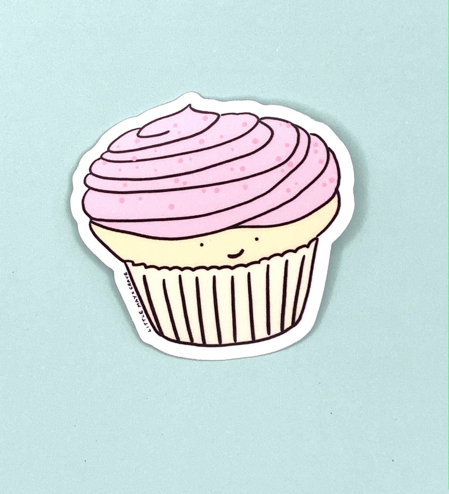 Vanilla Cupcake Vinyl Sticker. Crave Cupcake Collab