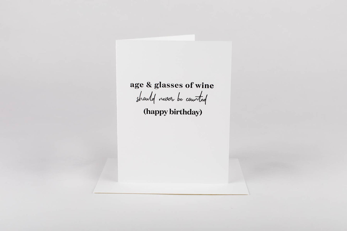 Age & Wine Greeting Card