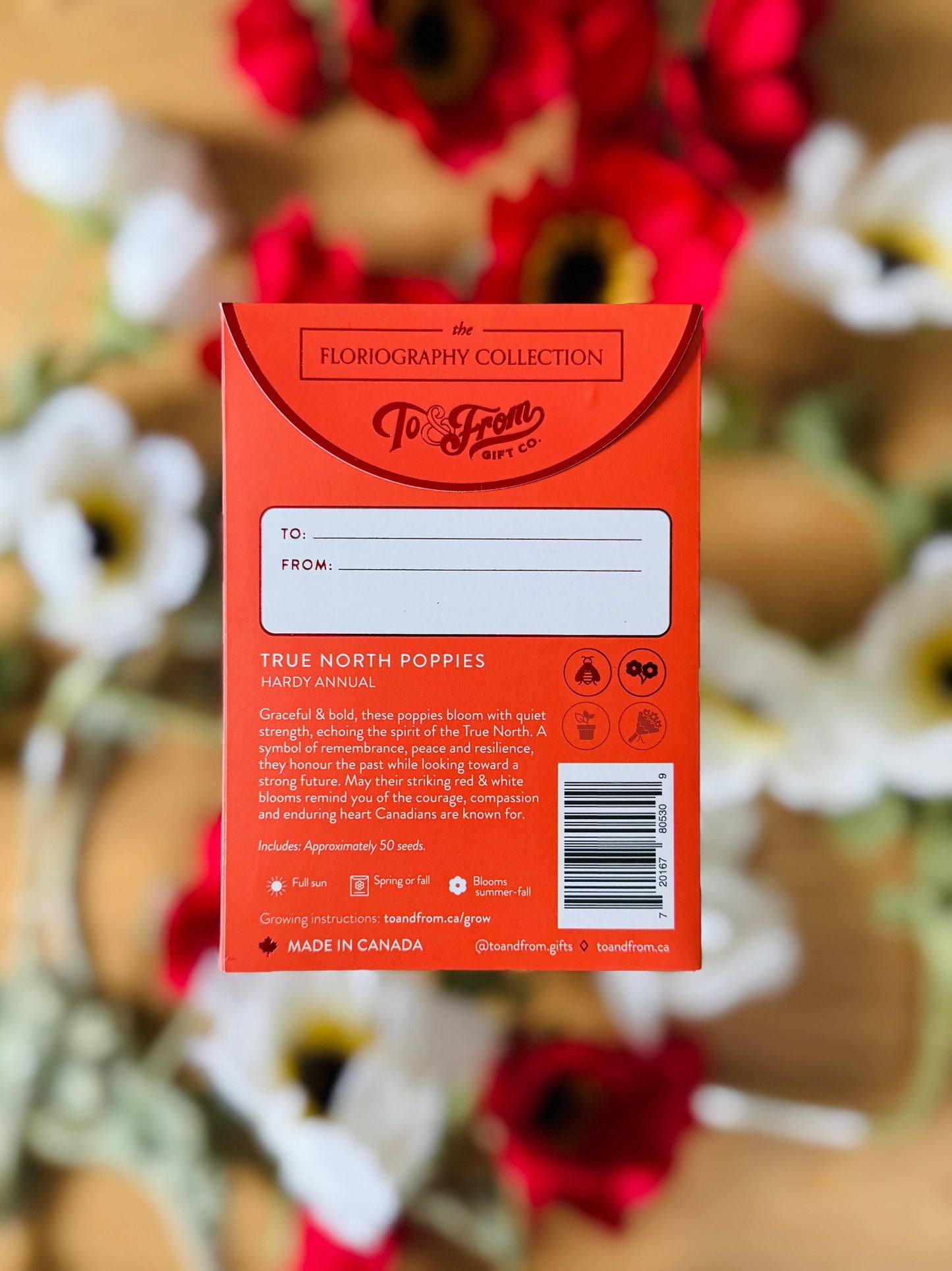 True North Poppies (Heart) - Floriography Seed Packet