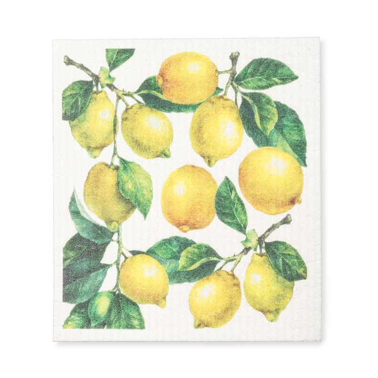 Lemon & Leaves Dishcloth
