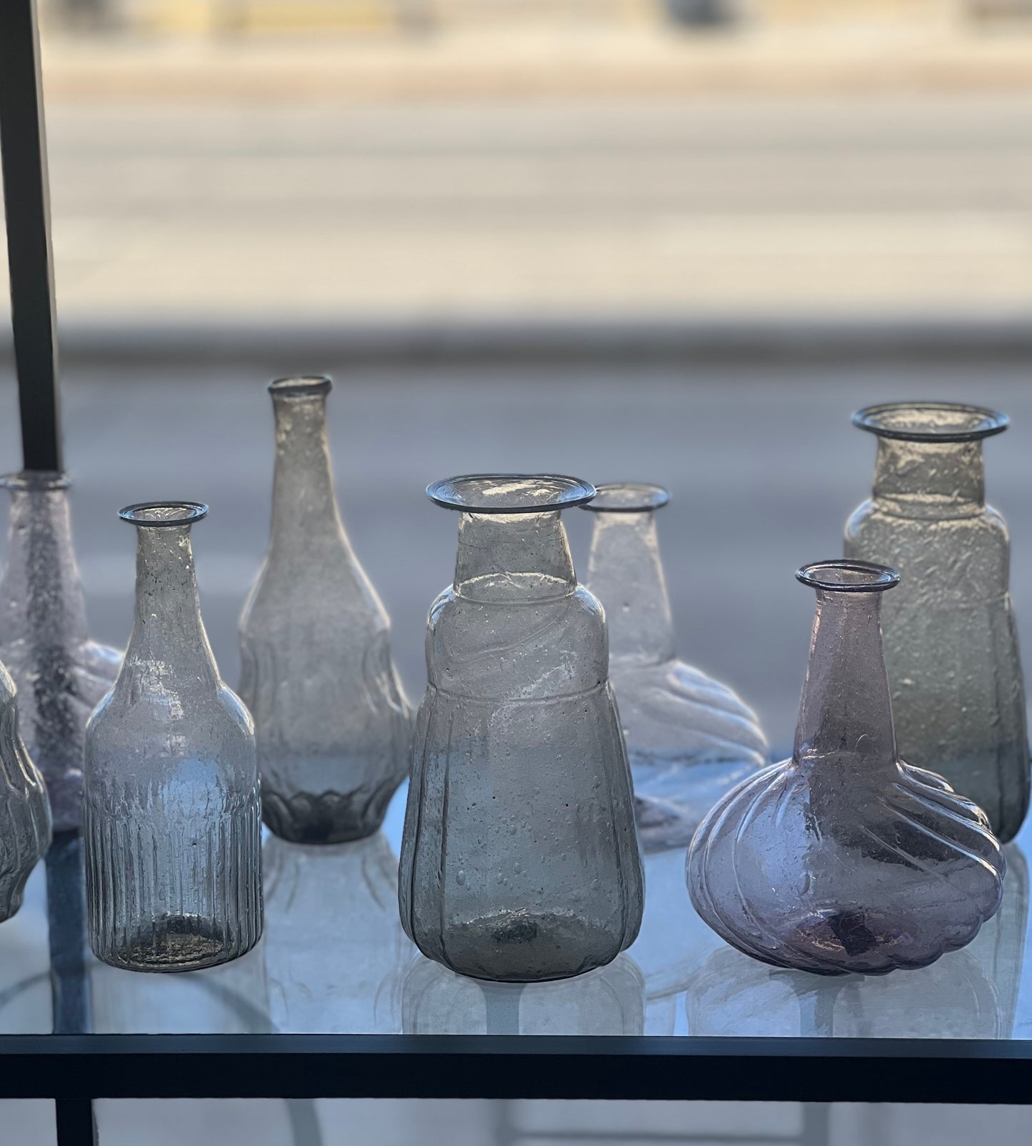 Glass Bottle Vase Smoke