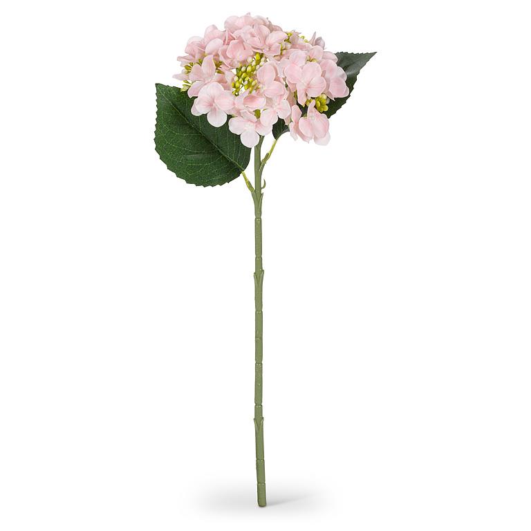 Single Real Touch Pink Hydrangea Bloom