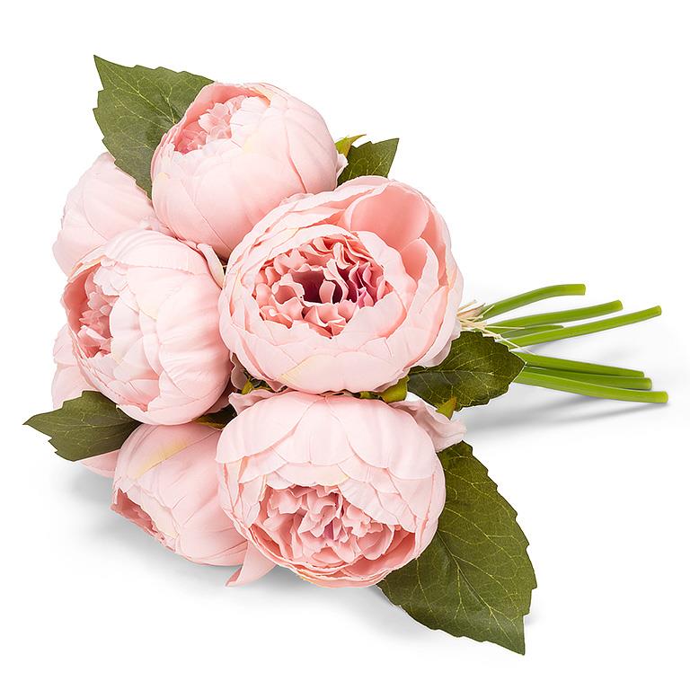 Full Peony Bunch-Pink-10"H
