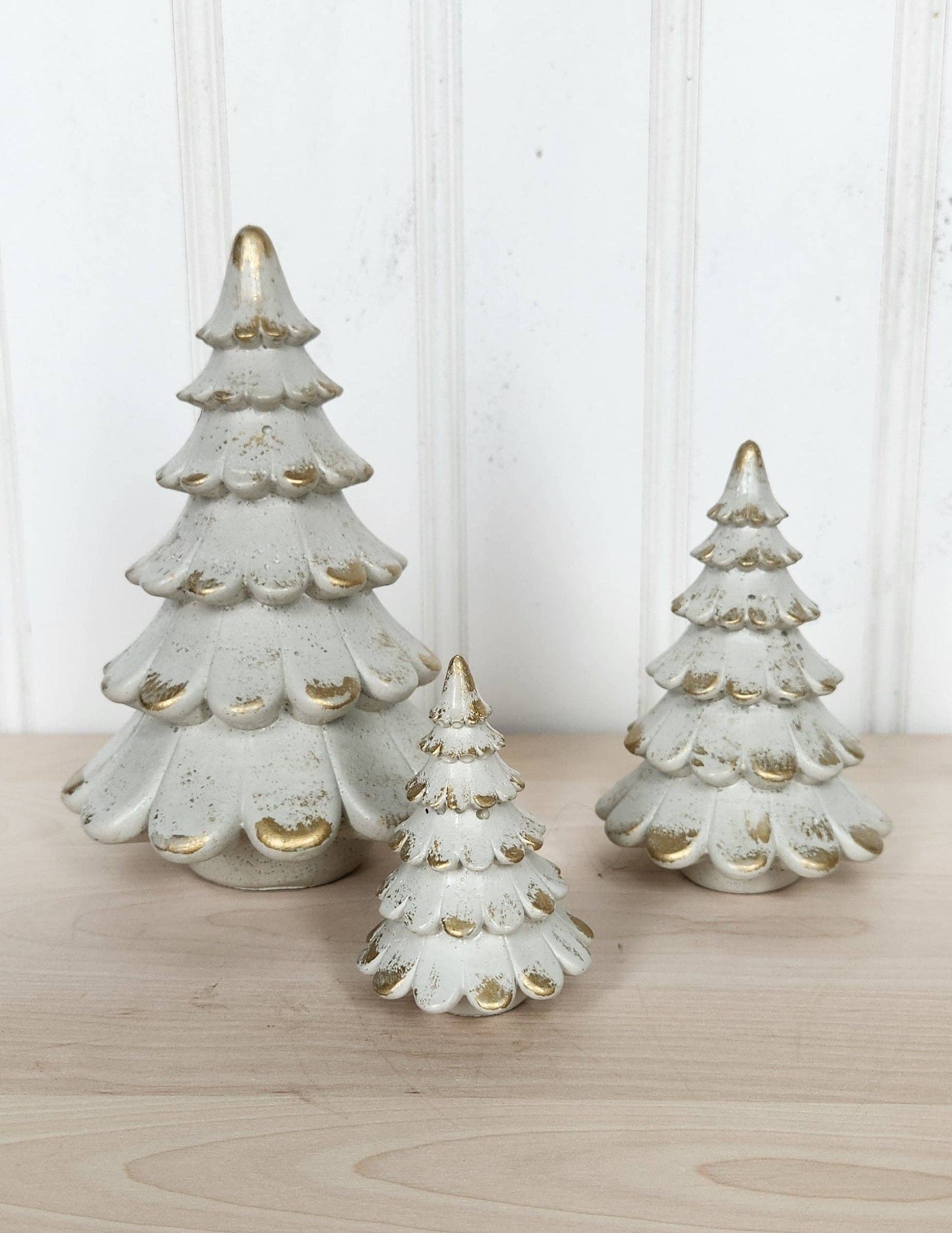 Scalloped Tree - White-Large