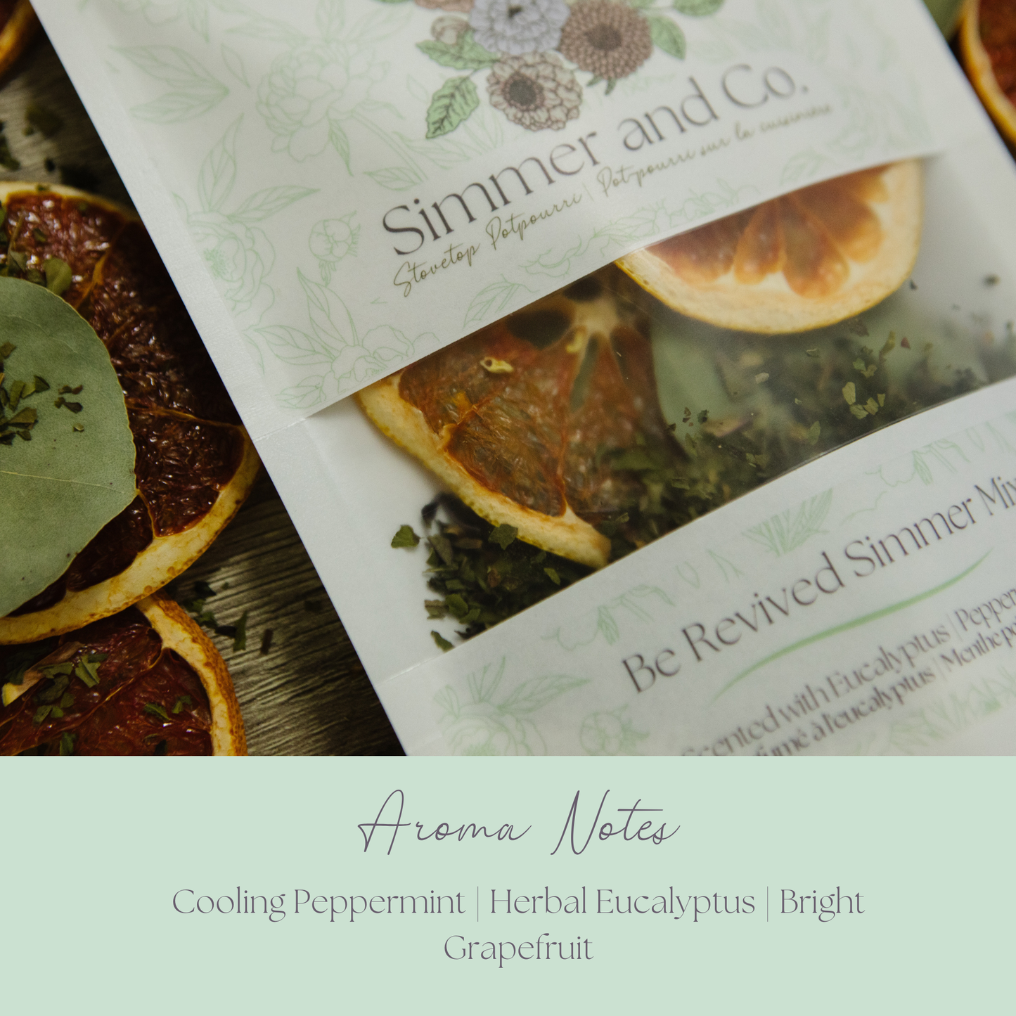 Be Revived Simmer Pot Mix Glass Jar, Stovetop Potpourri
