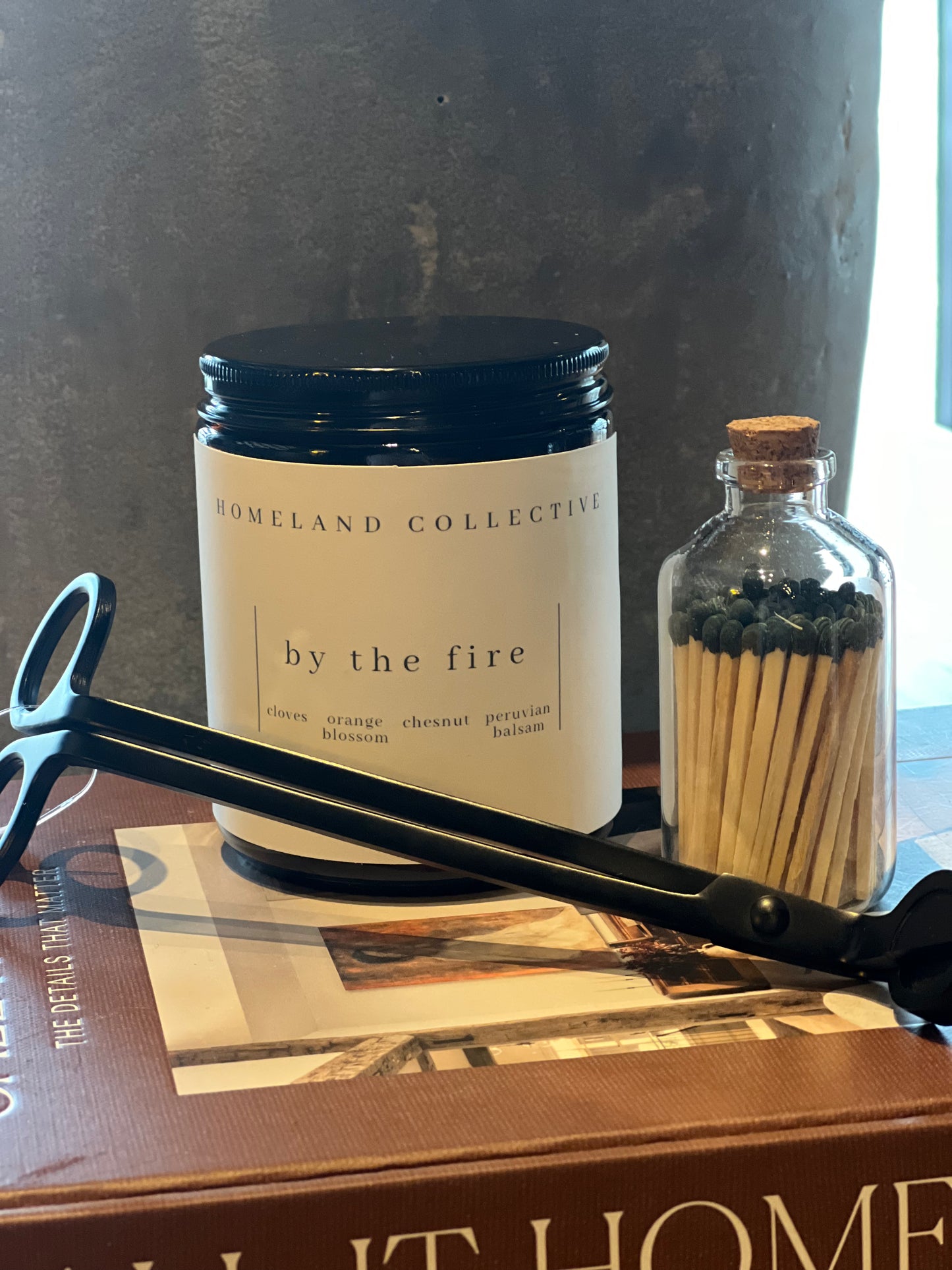 HC By the Fire 8oz Wood Wick Candle