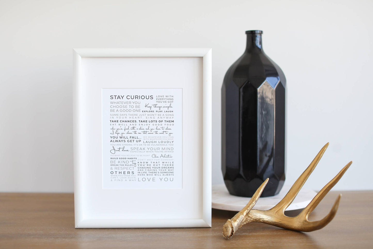 Manifesto (Life Rules) Art Print (8 X 10): Black Letterpress / 8" x 10" print