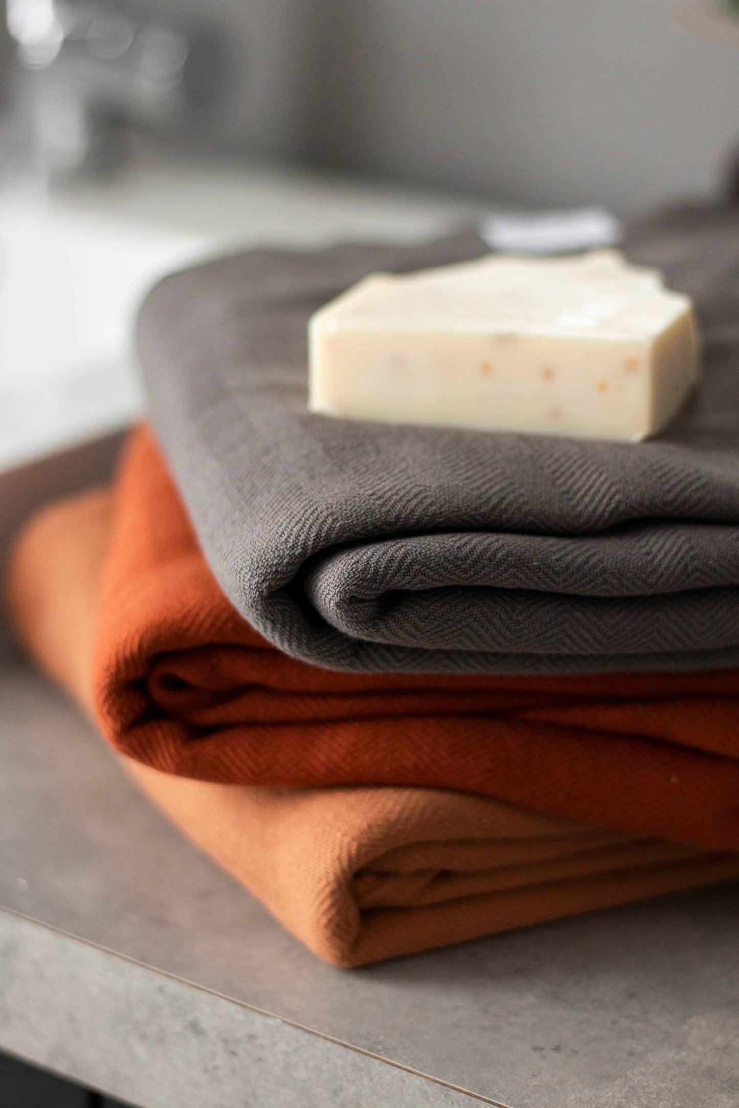 Oversized Turkish Towel/Throw in Abyss