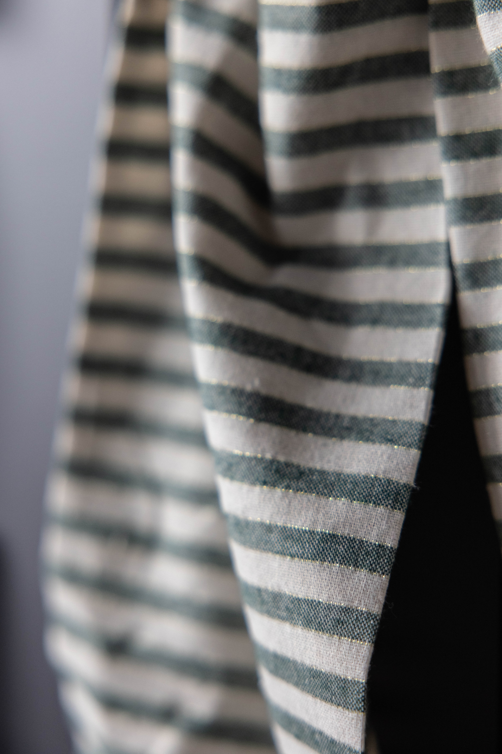 Striped Green Bow Large