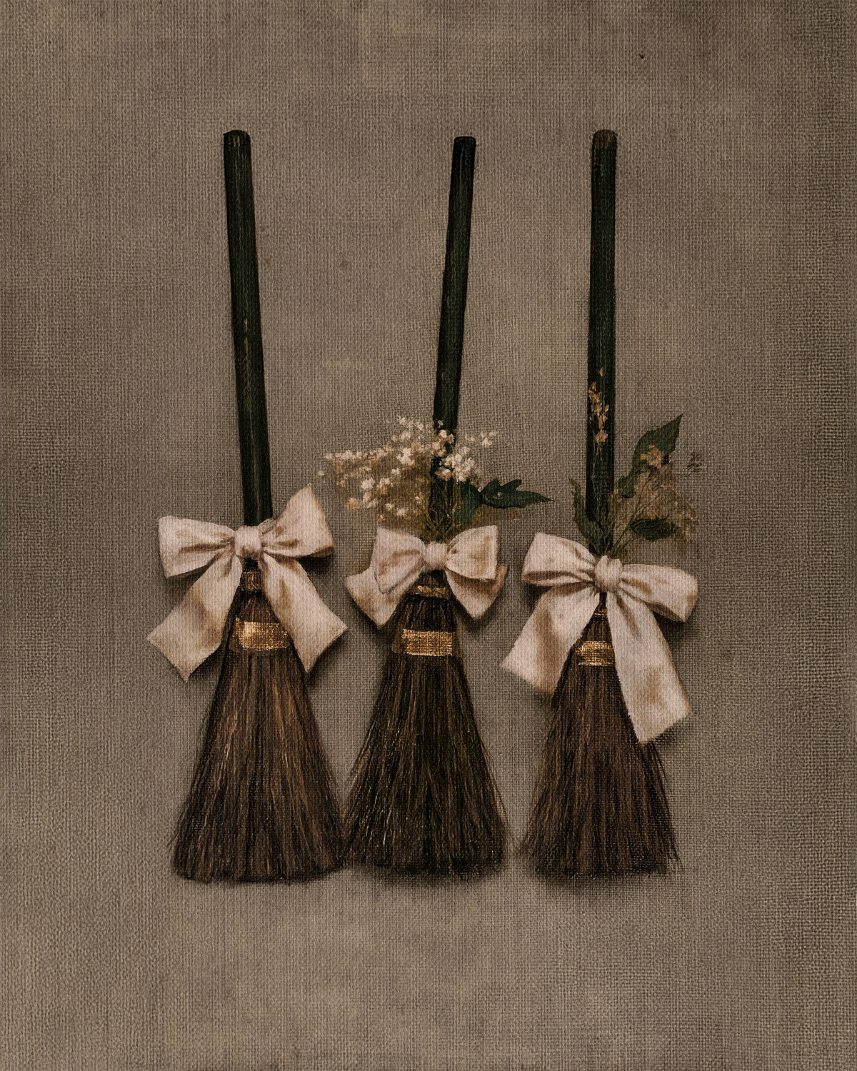 Three Brooms