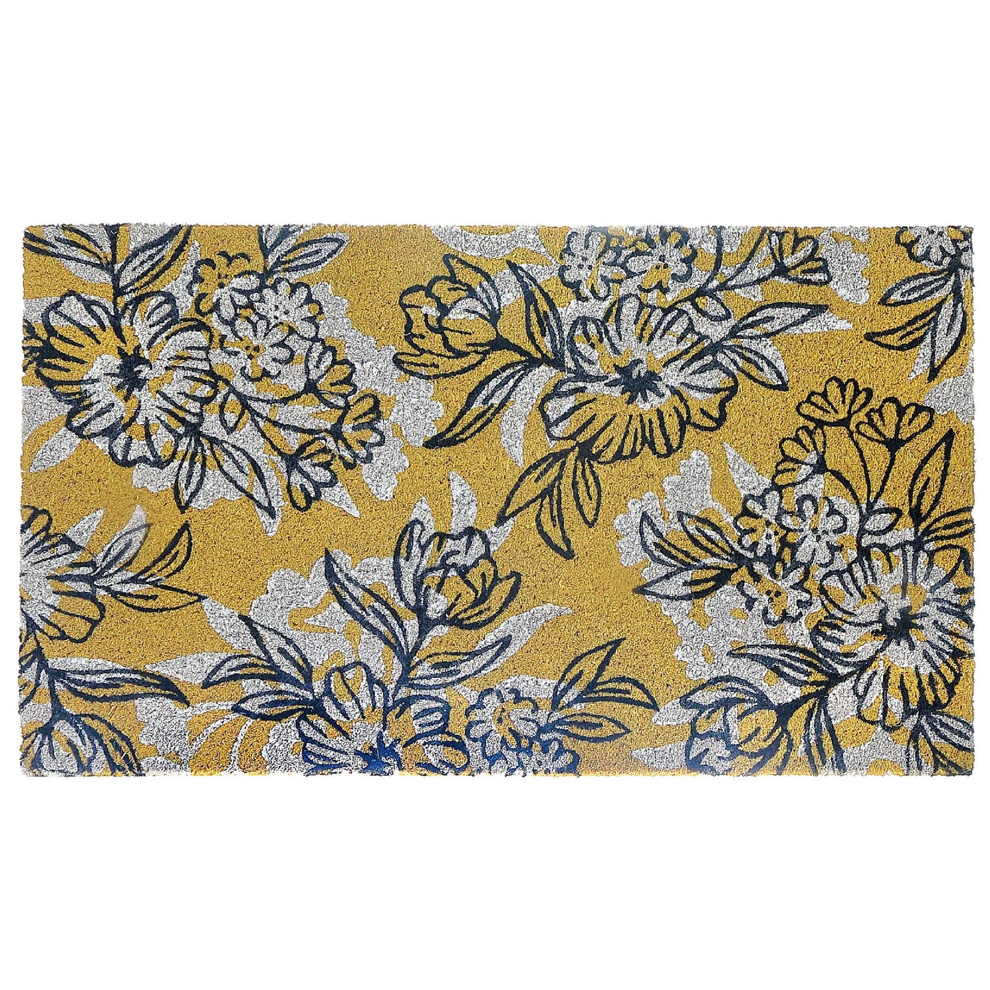 Floral Yellow Doormat