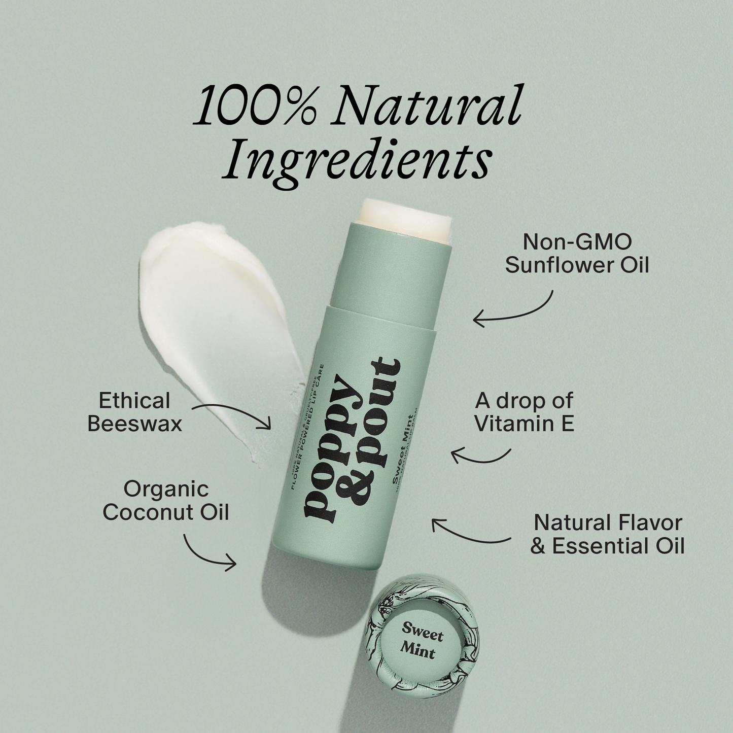 Poppy & Pout- Sweet Mint Lip Balm