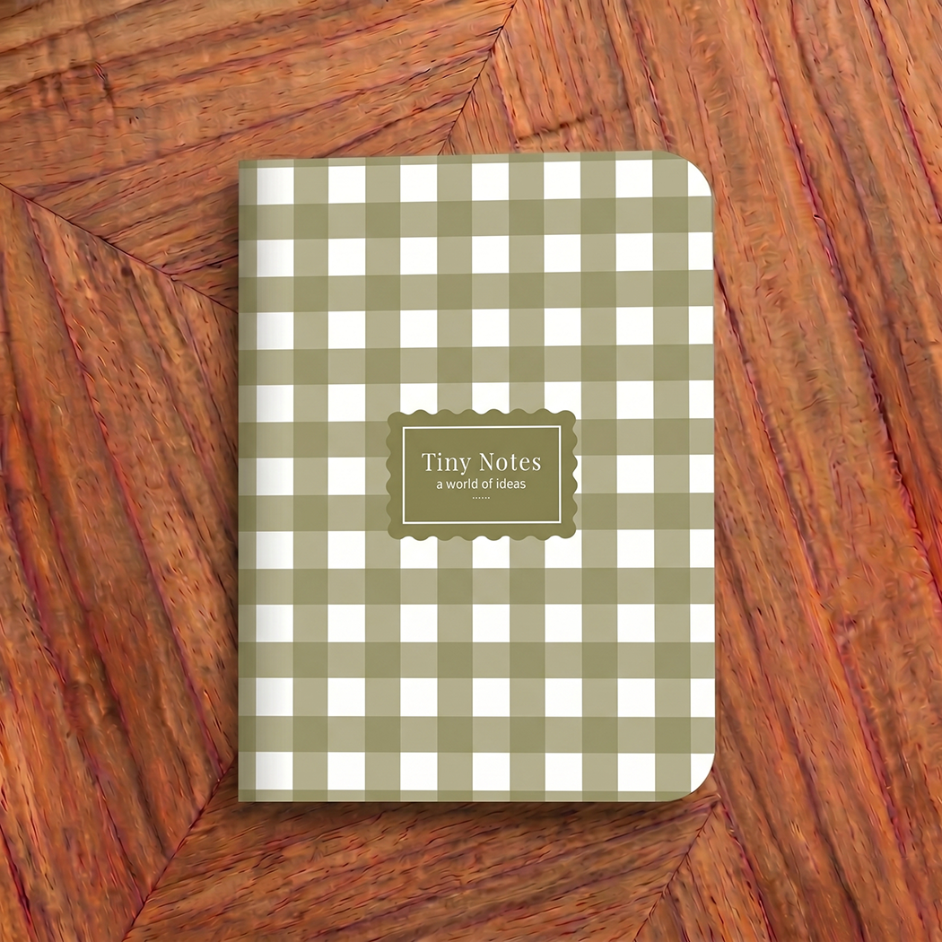 Green Gingham & Stripes S/2 pocketbook