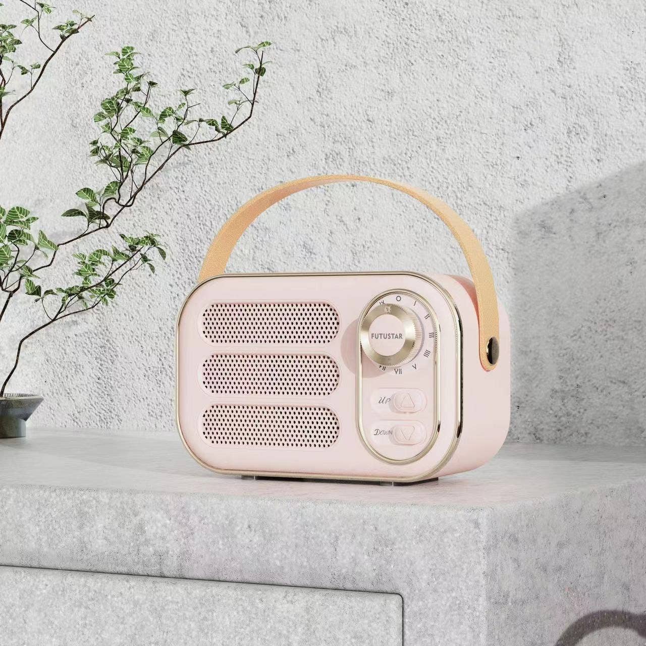 Vintage Bluetooth Speaker (Pink)