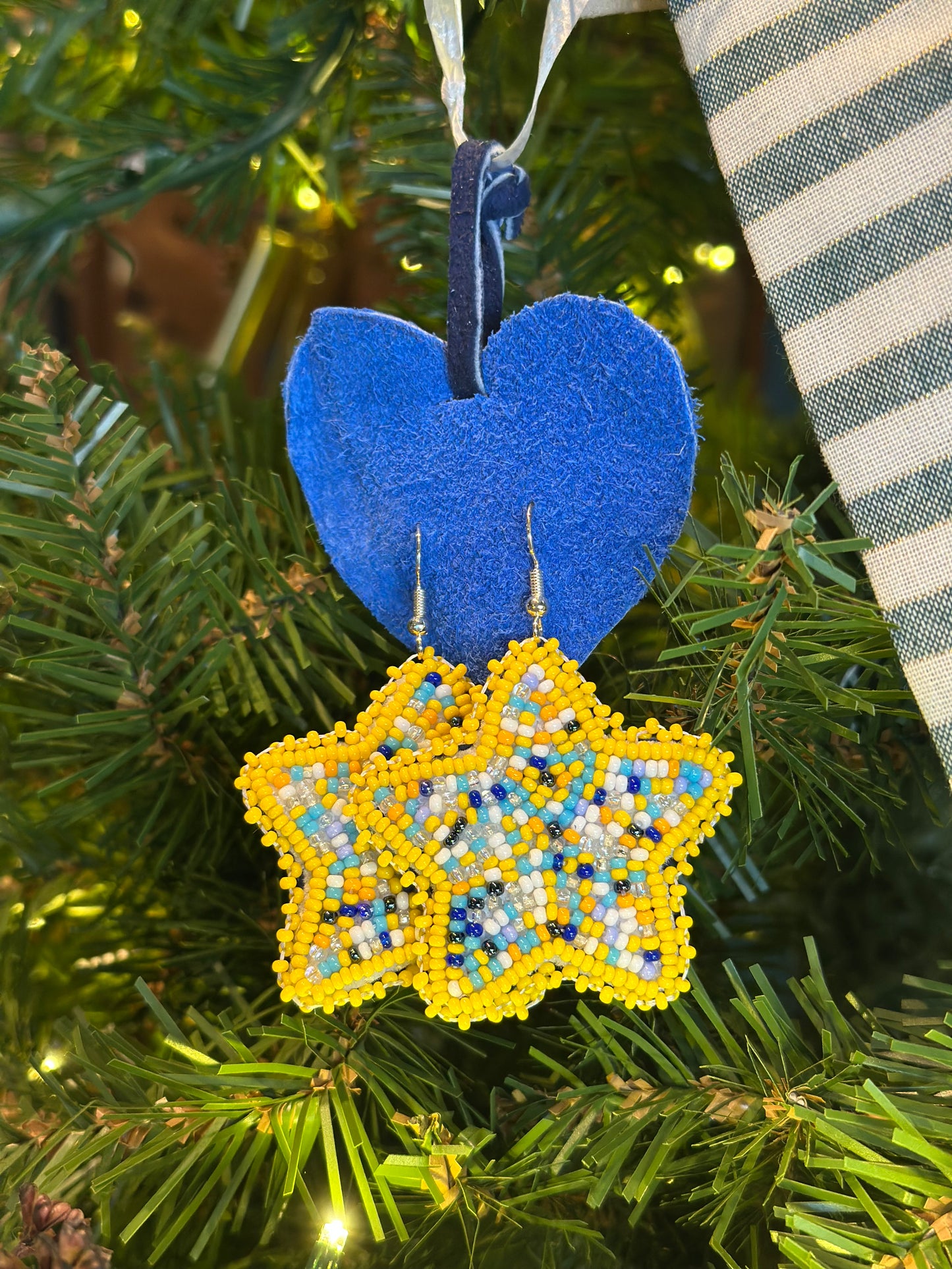 Beaded Star Earrings by Jessie Muhlbach