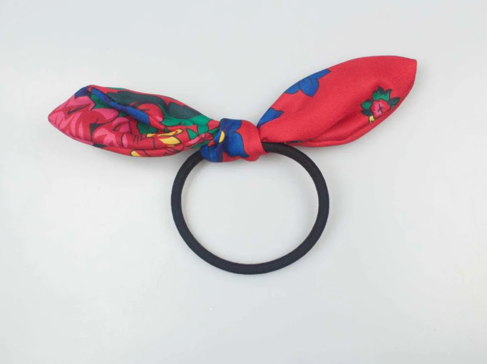 Red Kokom Bow Hair Tie