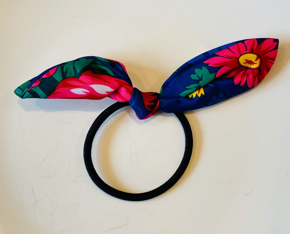 Royal Blue Kokom Bow Hair Tie