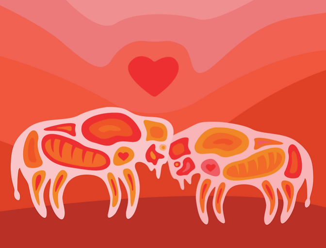 Candy Heart Buffalo Love