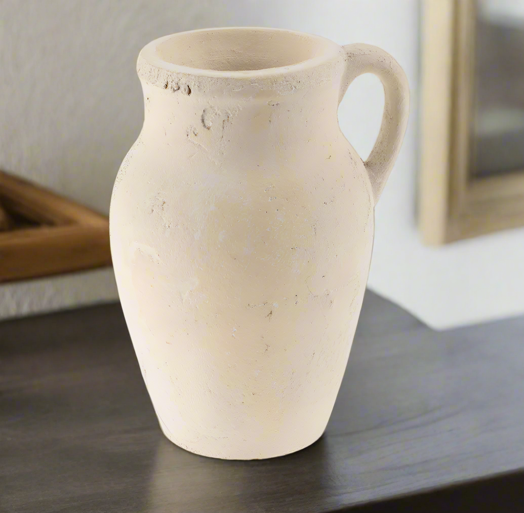 Rhodes Pitcher Vase Cream