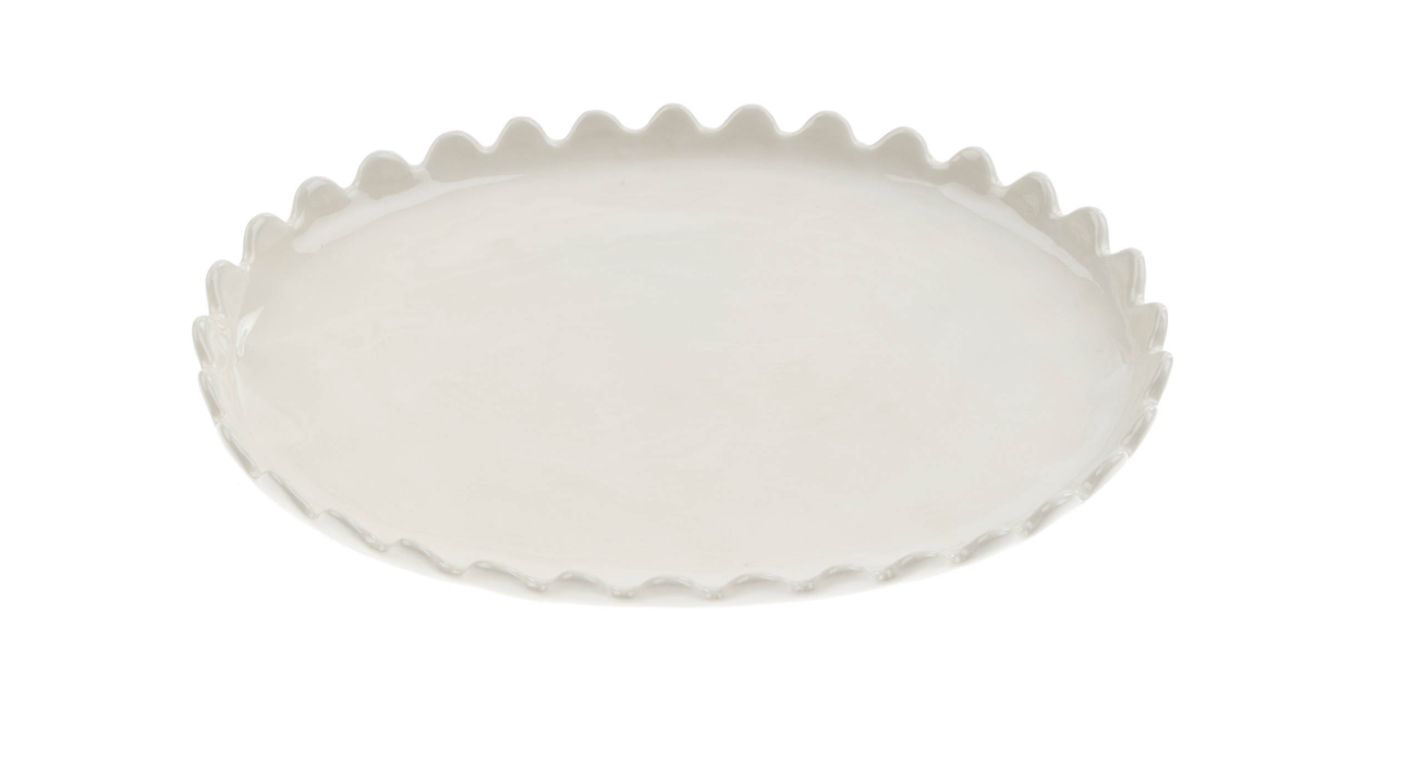 Scalloped Oval Plate