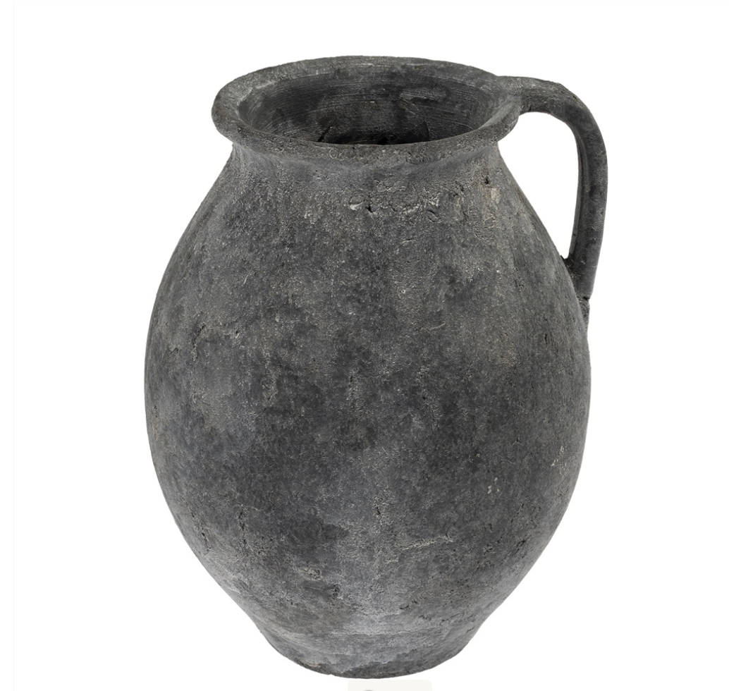 Rhodes Pitcher Vase L, Stone