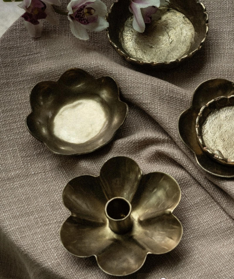 Forged Flower Candle Holder