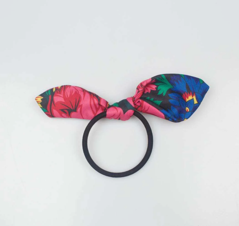 Black Kokom Bow Hair Tie