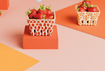 Berry Patch Ceramic Basket