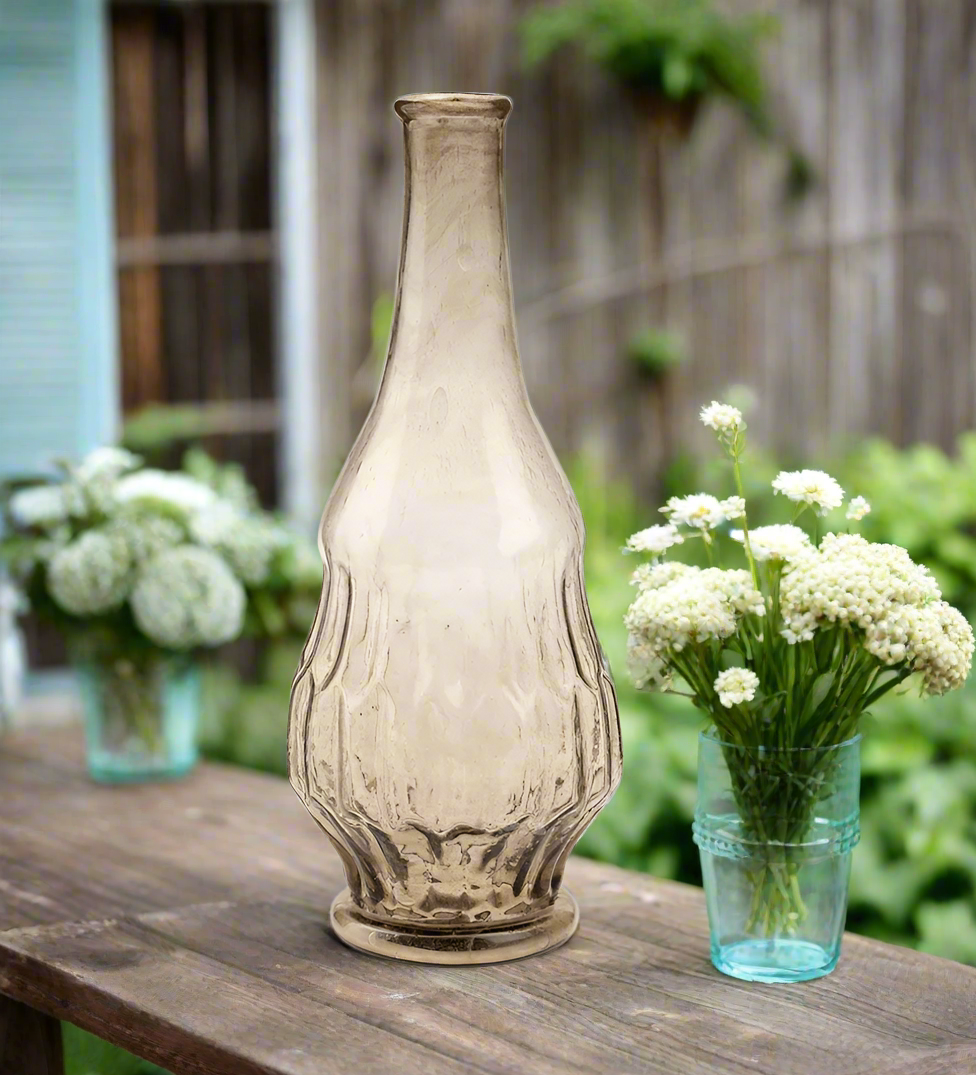 Glass Bottle Vase M, Smoke