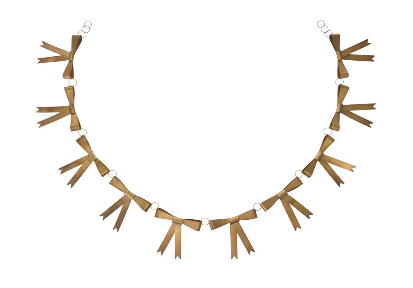 Antique Gold Metal Bow Garland 6ft