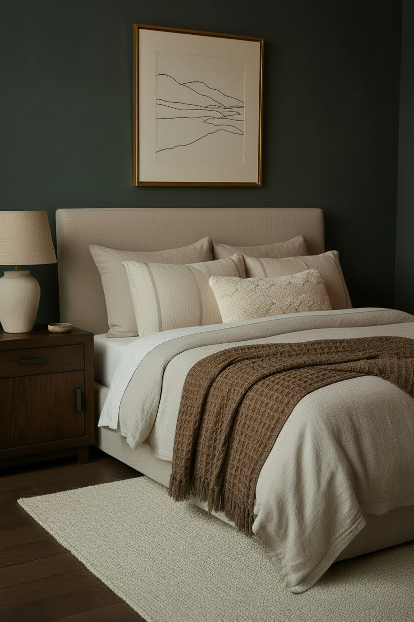 Oversized Waffle Throw brown