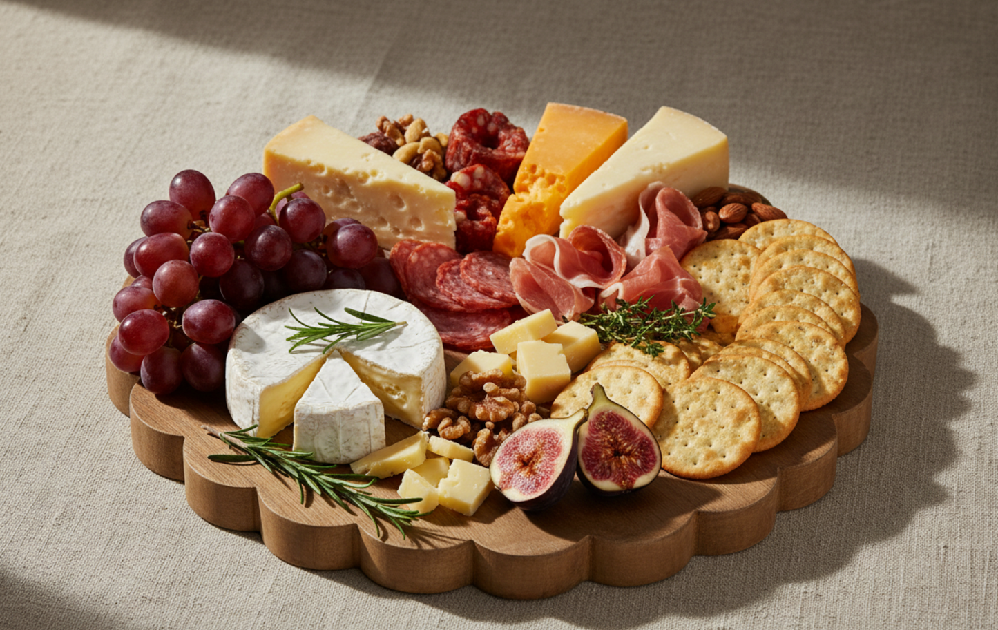 Mango Wood Scalloped Serving Board