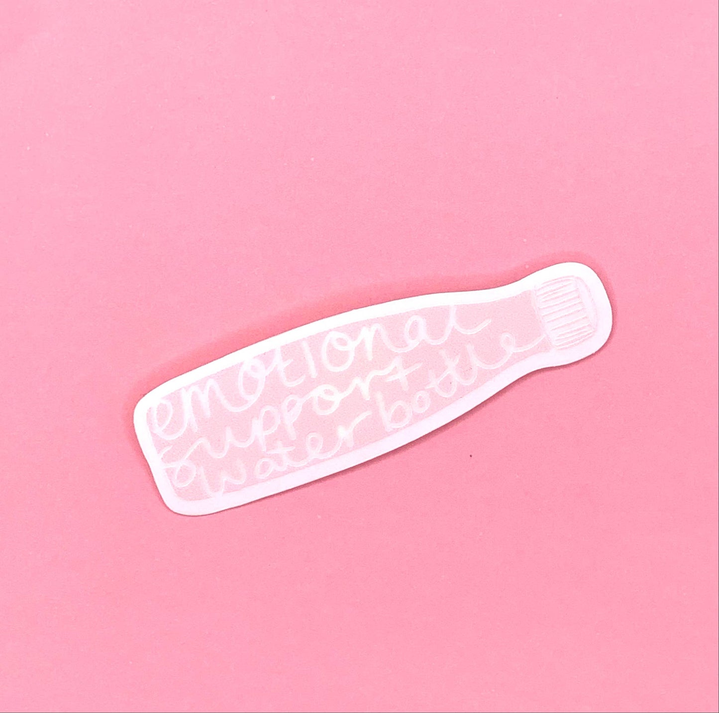 Emotional Support Water Bottle Vinyl Sticker