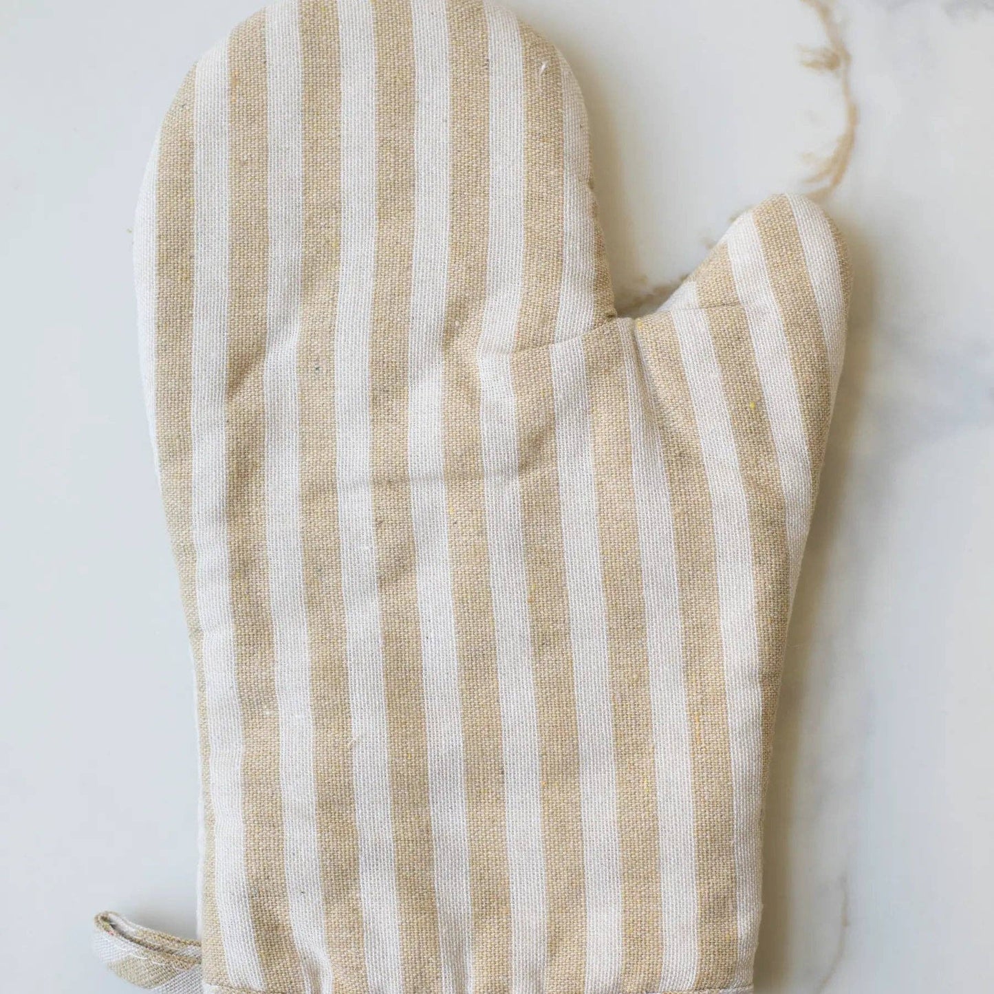 Stripe Oven Mitt: Beige