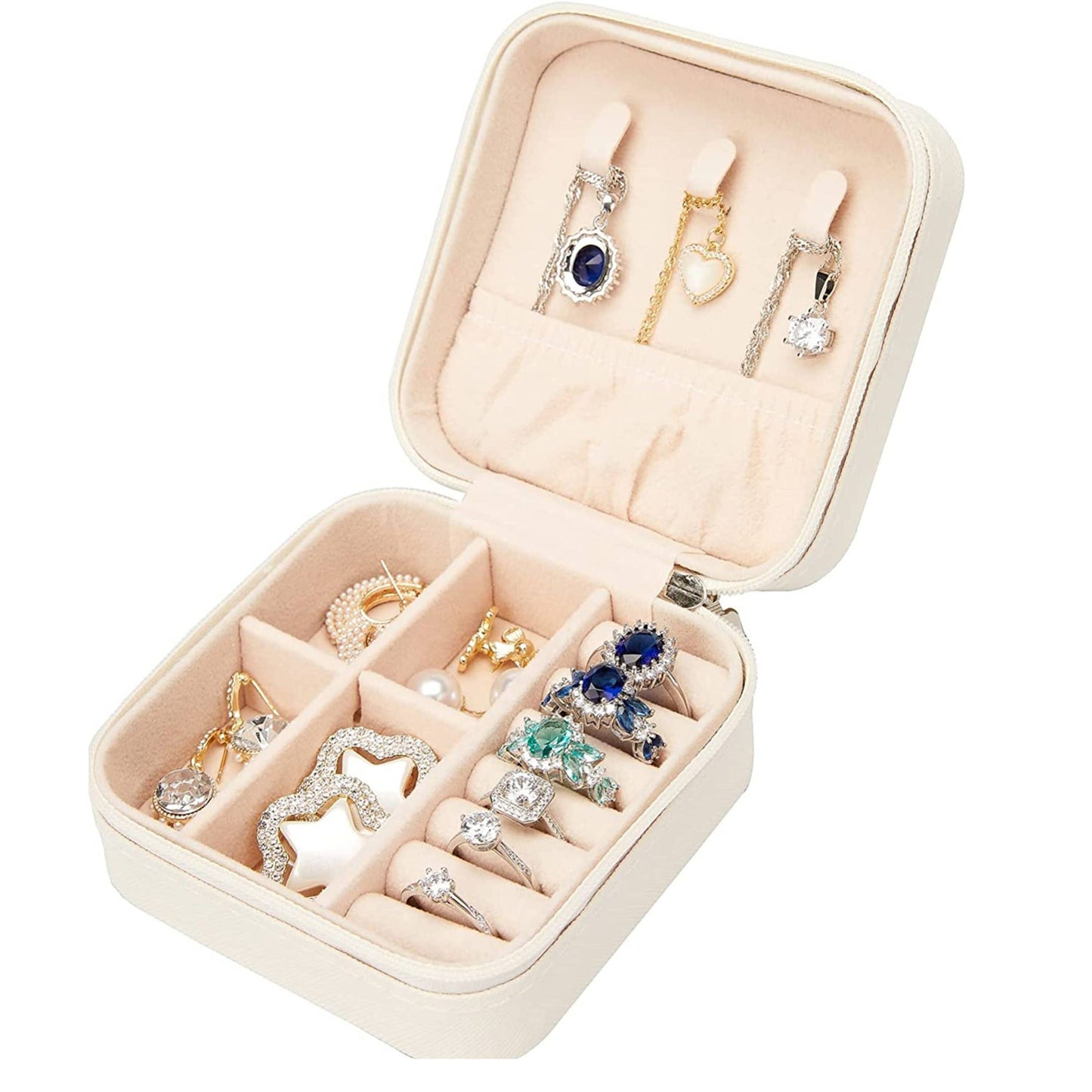 Small Square Portable Travel Case, Jewelry Organizer Pink