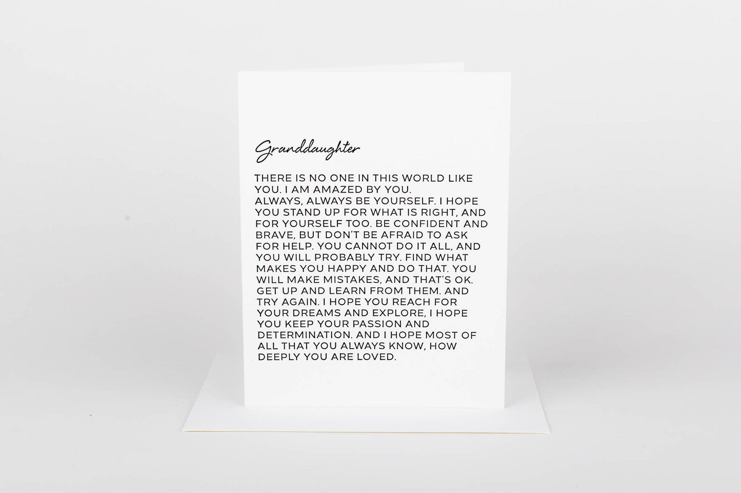 Dear Granddaughter Greeting Card