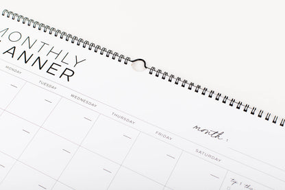 Monthly Calendar - Undated Calendar (Large + Wire)