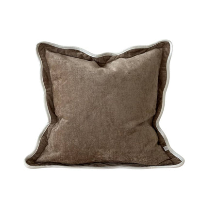 Chloe Coffee Scalloped Edge Pillow