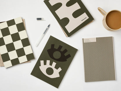 THIN GREEN STRIPE NOTEBOOK