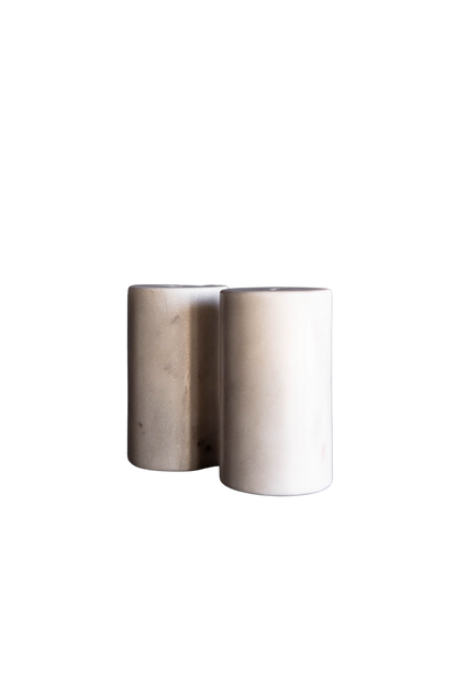 White Marble Salt & Pepper Shakers