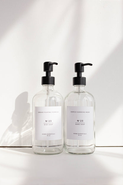Clear Glass Soap Dispenser | Dish Soap