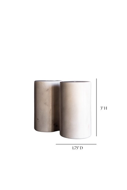 White Marble Salt & Pepper Shakers