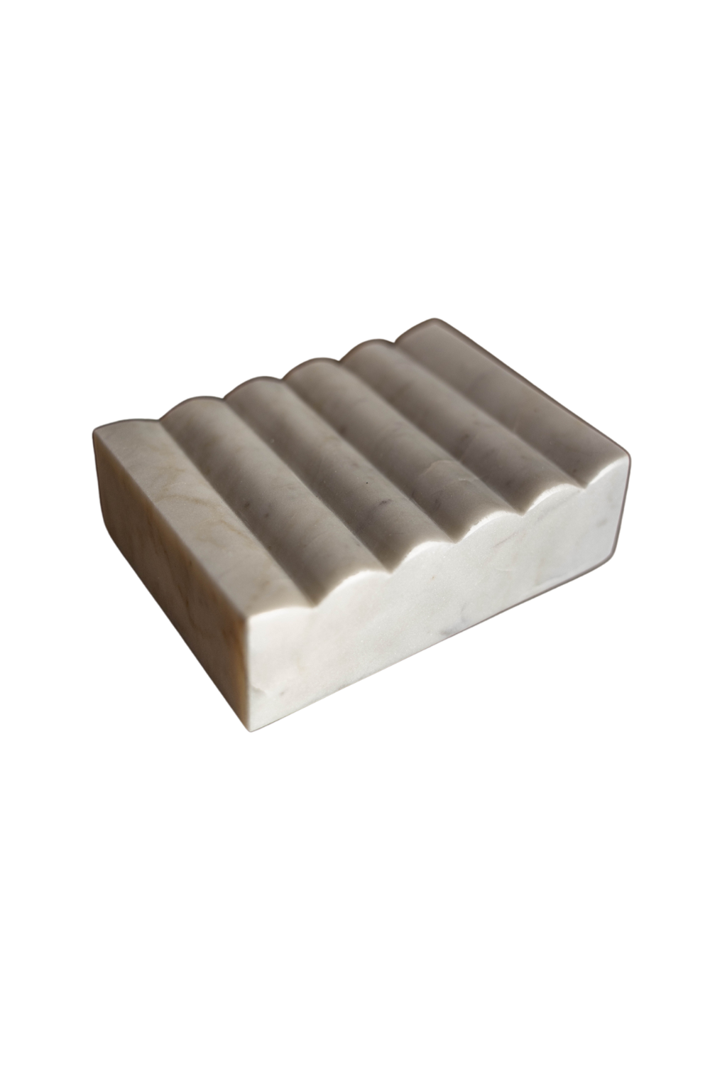 Mina Scalloped Marble Soap Dish