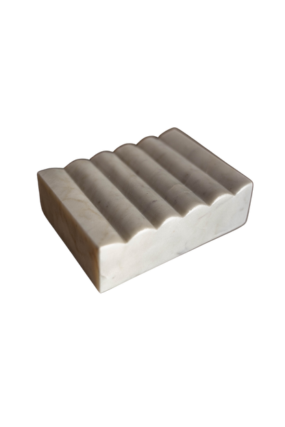 Mina Scalloped Marble Soap Dish