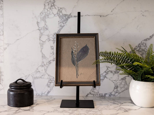 Dual Arm Black Iron Easel