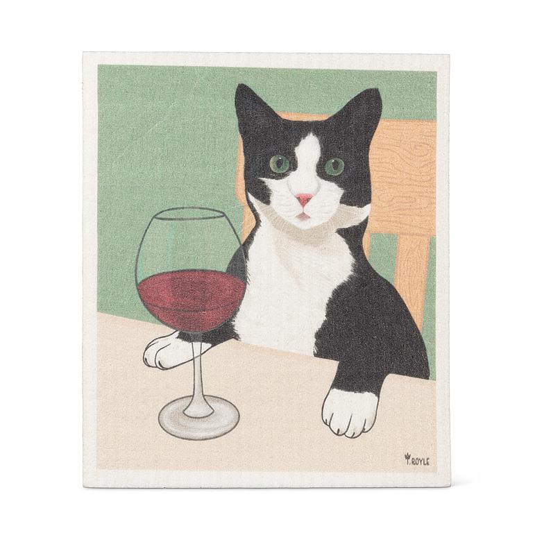 Cats & Cabernet Dishcloth