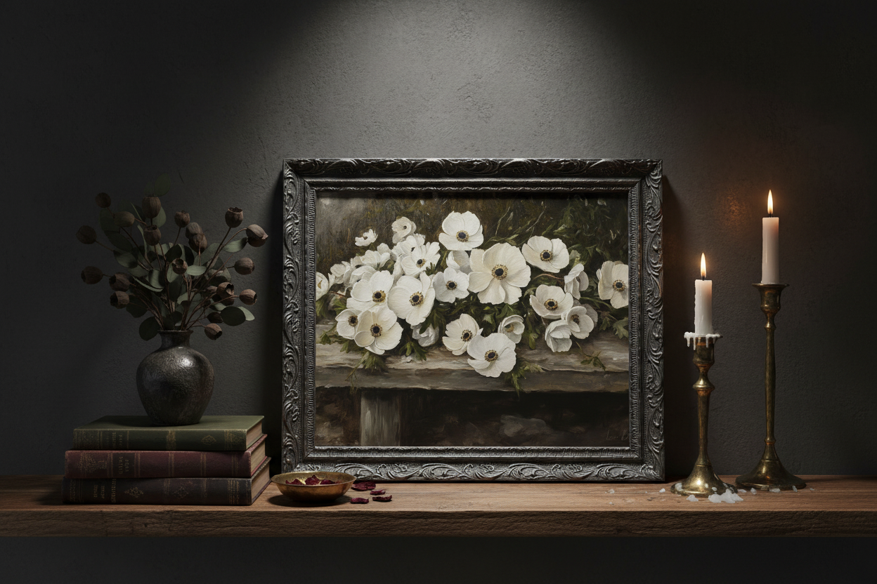 Rustic White Petal Flower