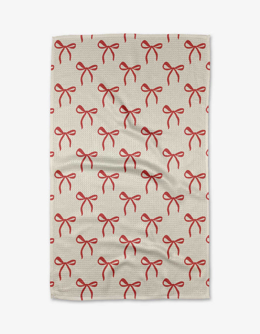 Holiday Bow- Tea towel