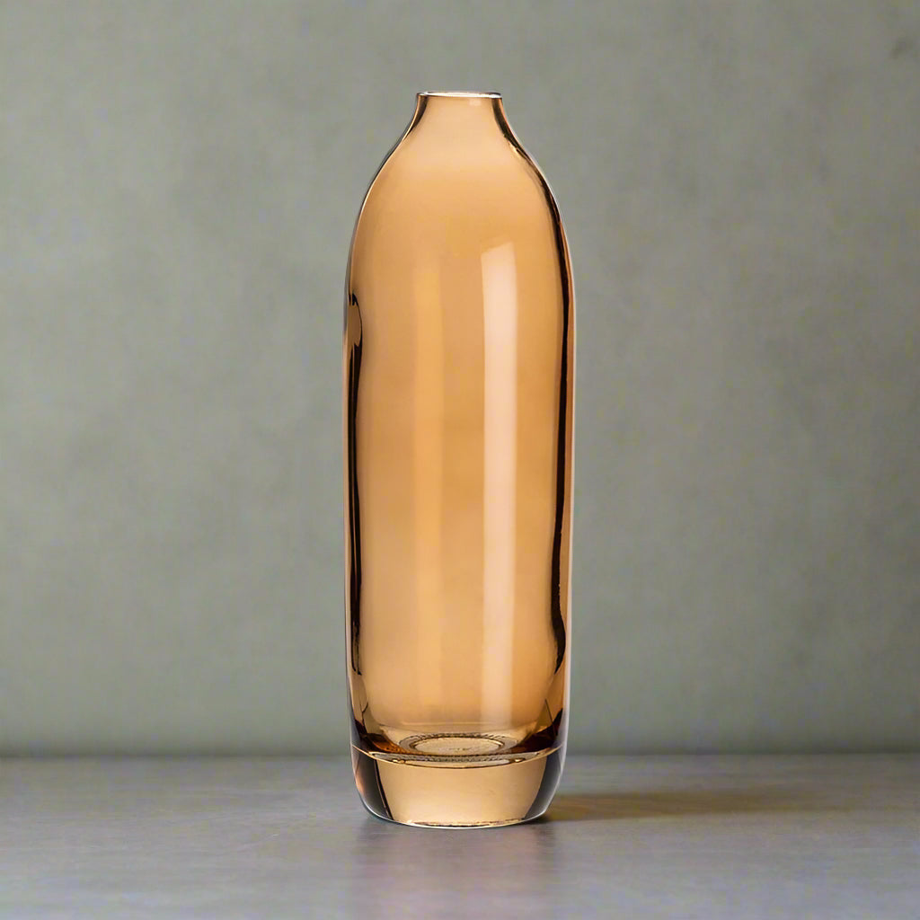 Tall Amber Glass vase